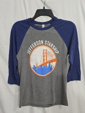 Bella Canvas Small Jefferson Starship Band Tour Graphic Baseball Tee